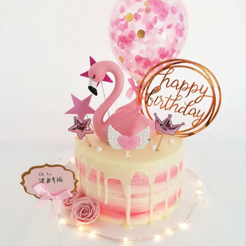 1pc Acrylic Cake Topper "Love" Happy Birthday "Wedding Baby Cupcake