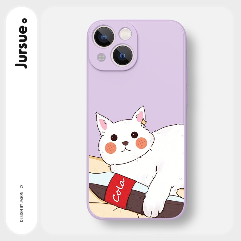 Ốp lưng JURSUE hoạt hình cặp đôi dễ thương đẹp Cho iPhone 14 13 12 11 Pro Max SE 2020 X XR XS 8 7 ip 6S 6 Plus kute Y2338