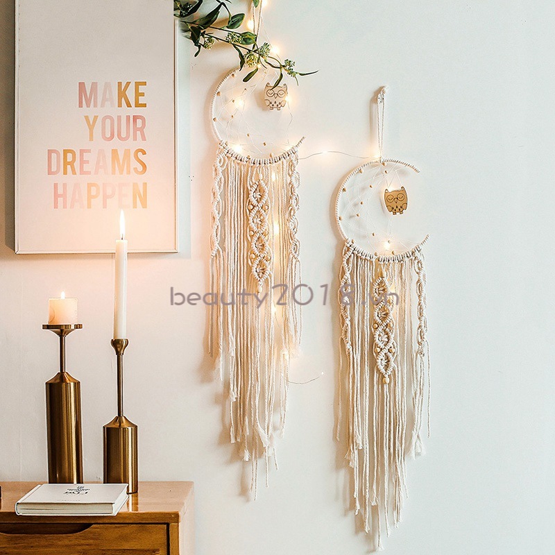 Dreamcatcher thủ công trang trí nội thất phong cách Bắc Âu Bohemian