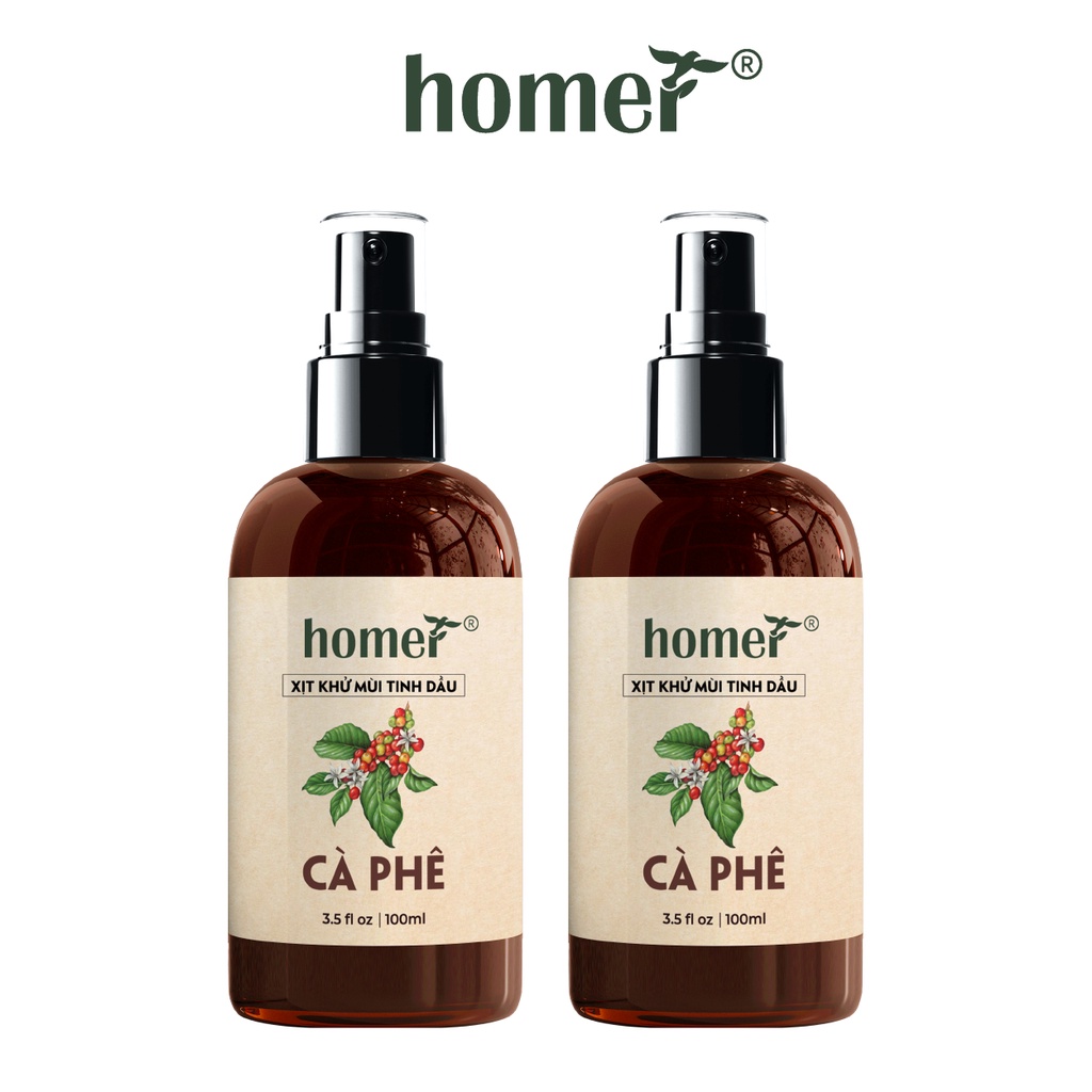 Combo 2 xịt thơm phòng Cà Phê Homer 100ml/ chai