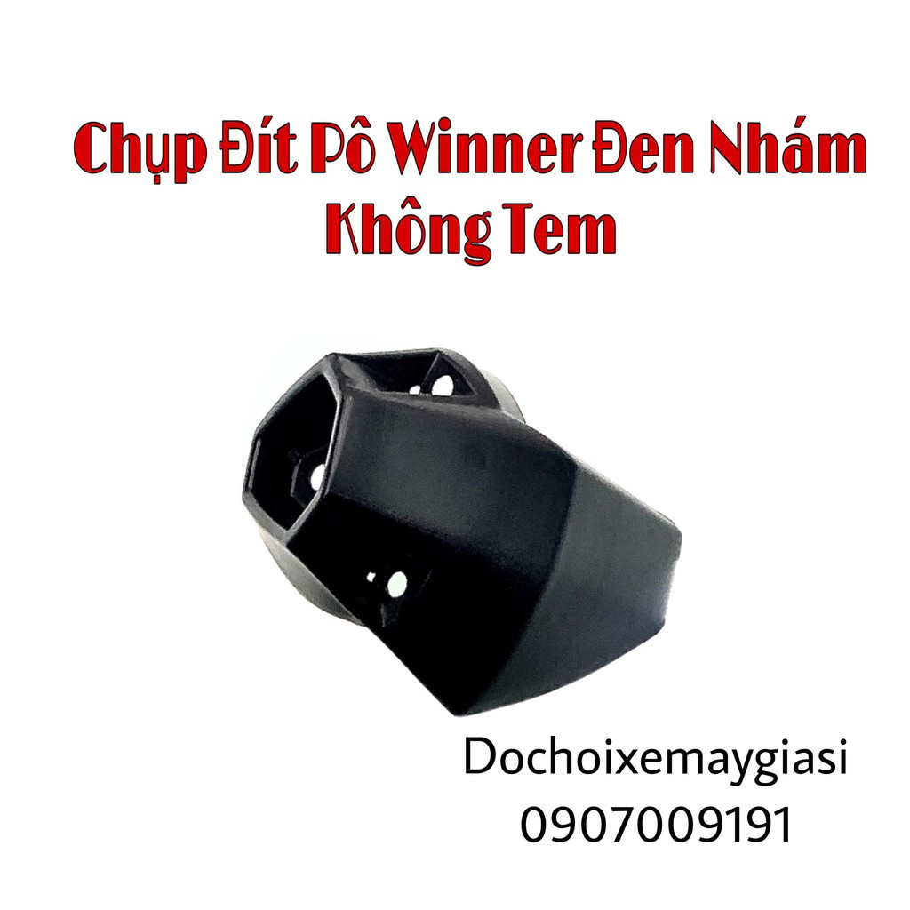 BỘ ỐP PÔ + CHỤP PÔ CHO HONDA WINNER ĐEN NHÁM KHÔNG TEM