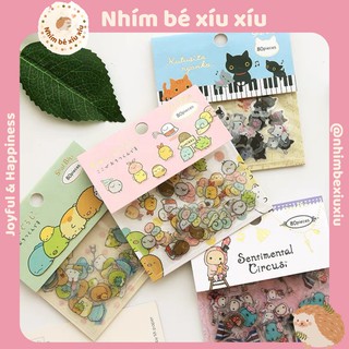 Túi 80 miếng sticker Rilakkuma hình dán trang trí album sổ tay nhật kí VT79