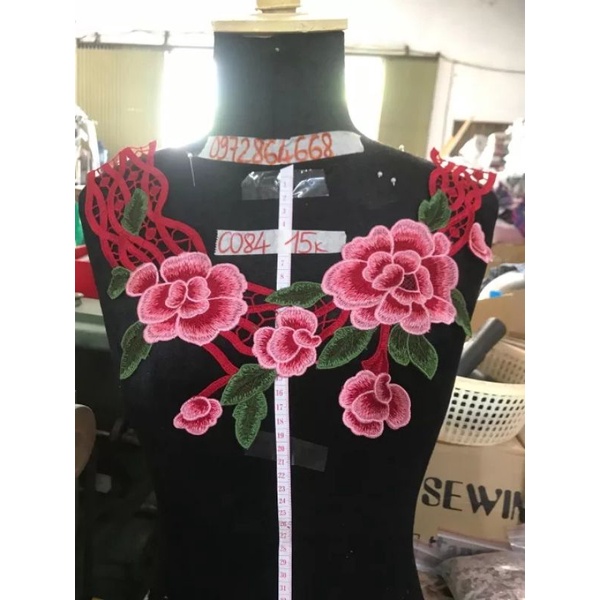 Cổ hoa thêu mã CO84