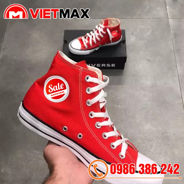 Giày Thể Thao CV Chuck 2 (II) màu đỏ tươi cổ cao Nam Nữ