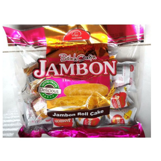 Bánh Cuộn Jambon Thịt Nướng Thanh Hương Gói 400gr - Giao màu ngẫu nhiên (Bịch 15 chiếc)