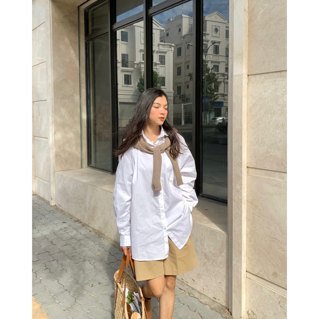 Áo Sơ Mi Nữ Form Rộng Oversize Obee | HQ3371 | Lana Official
