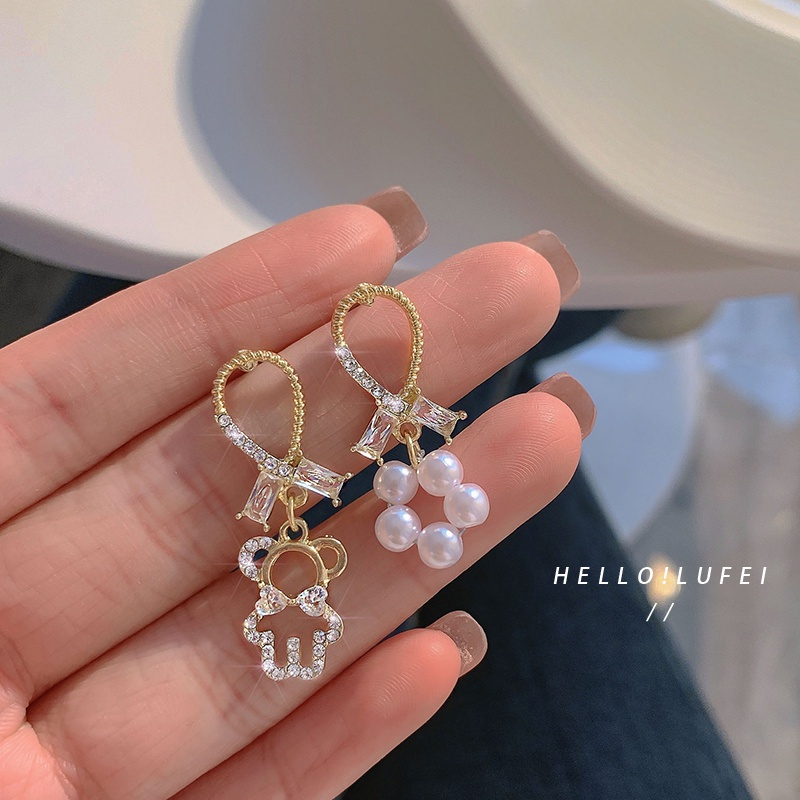 Khuyên Tai Đính Ngọc Trai Thiết Kế Đơn Giản Thanh Lịch