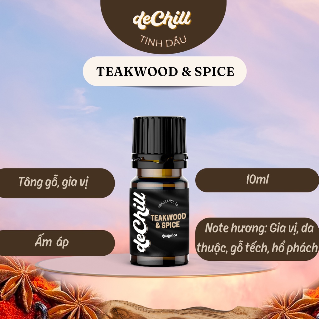 Tinh dầu thơm tự nhiên nhập khẩu Mỹ Dechill BAY CONCEPT 10ml chuyên làm nến, xông phòng thư giãn