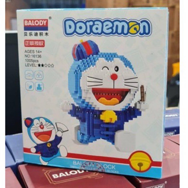 Bộ đồ chơi lắp ghép hình chú mèo máy Doraemon