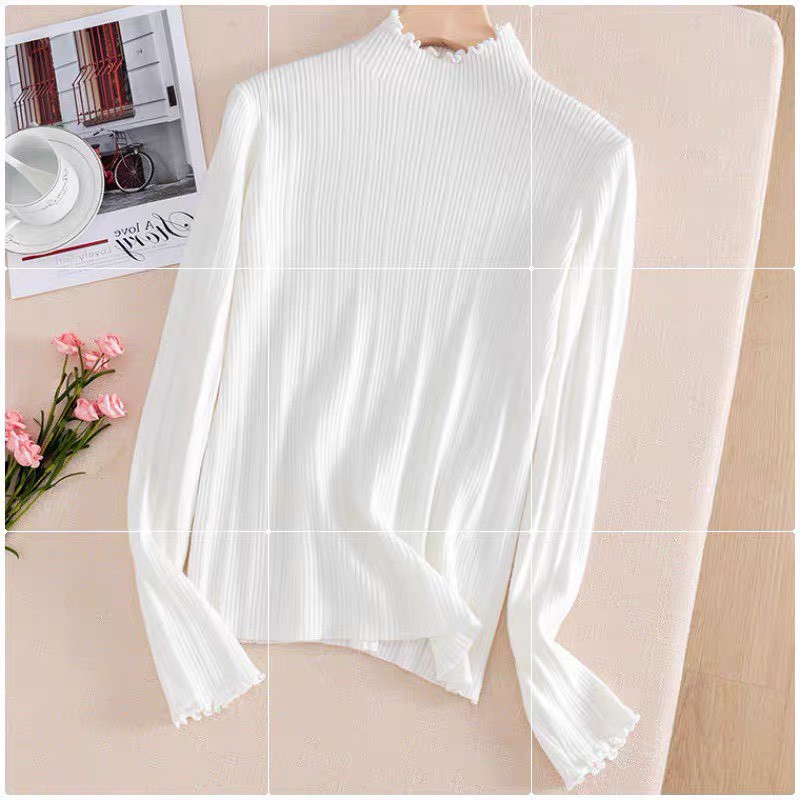 Áo len nữ CỔ BÈO dáng suông giữ nhiệt tốt len mềm mịn không bai xù | BigBuy360 - bigbuy360.vn