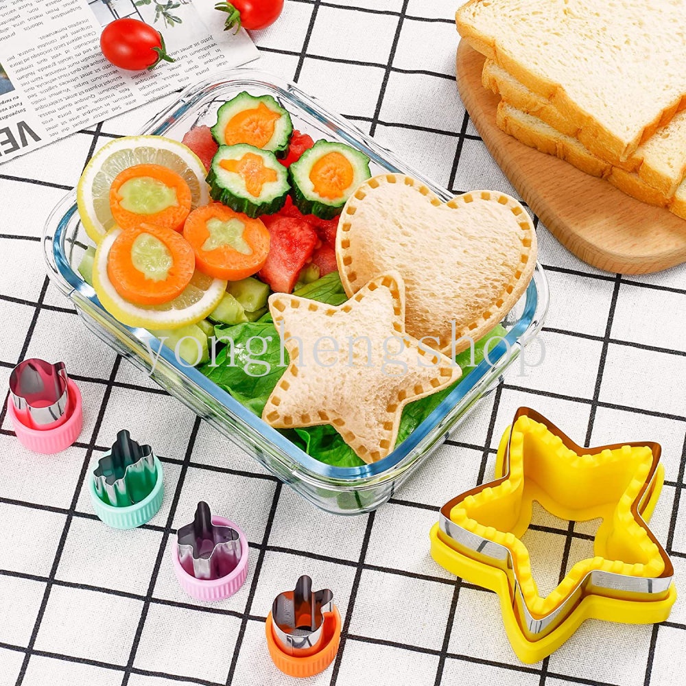 Khuôn Cắt Bánh Sandwich Hình Khủng Long / Ngôi Sao / Trái Tim Bằng Thép Không Gỉ