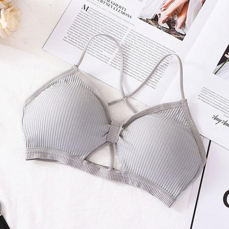 Áo ngực cá tính bra dây chéo hình sọc - Áo ngực bikini không gọng, tôn ngực, thời trang, chất liệu an toàn