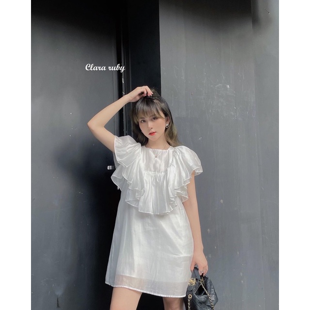 Váy đầm dáng suông thiết kế JOIE ROSE vải Tơ cao cấp 4 màu tươi sáng by Clara