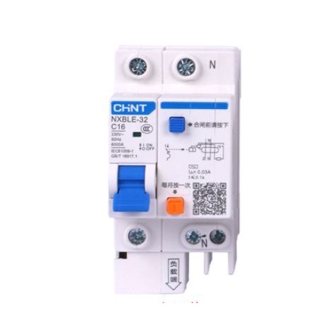 Cầu dao Aptomat chống giật, chống dòng rò CHINT 2P  10A - 63A
