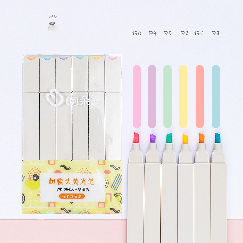 Hộp 6 bút lông một đầu mini dùng làm album ảnh diy