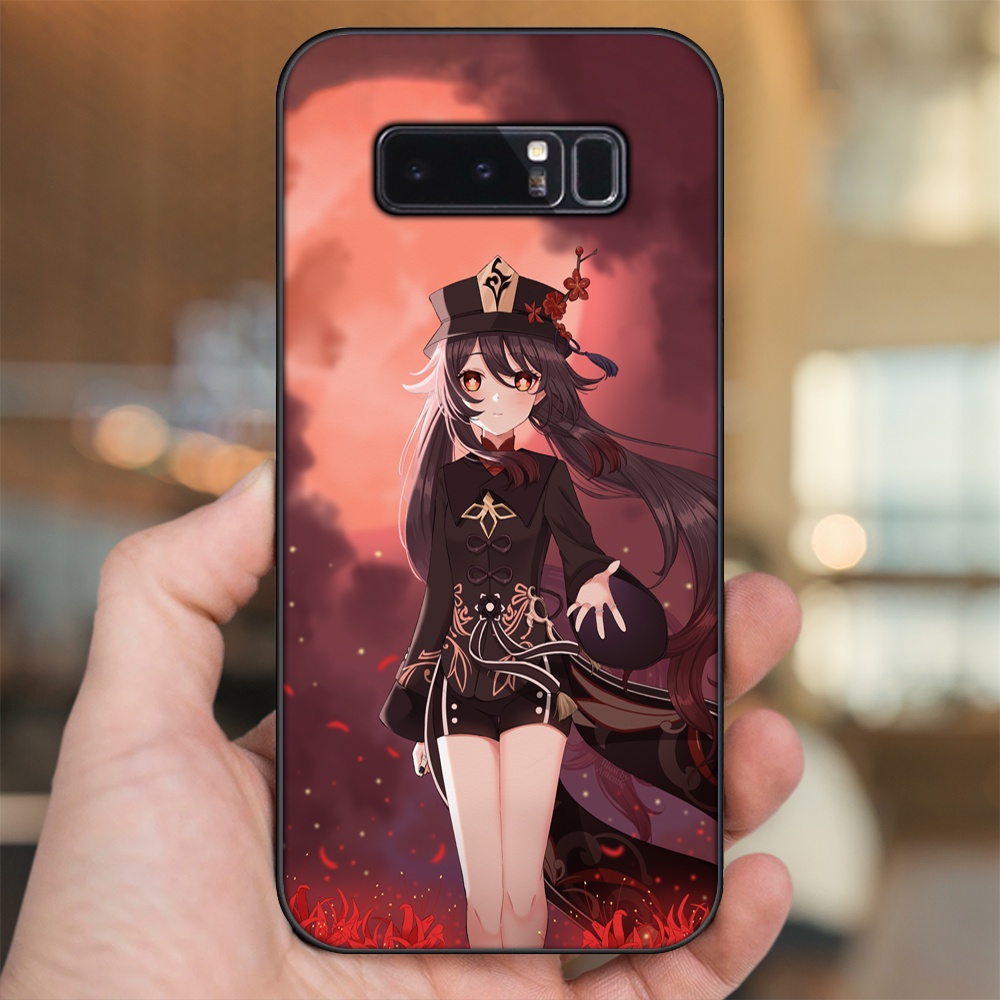Ốp lưng Samsung Note 8 viền đen in hình Hutao Genshin Impact
