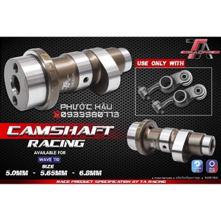 CAM ĐỘ CÒ LĂN ( CAM VÀ CÒ ) BÁNH CAM 2 LỖ , WAVE , DREAM 5.0MM - 5.65MM - 68MM - HẬU RACING SHOP