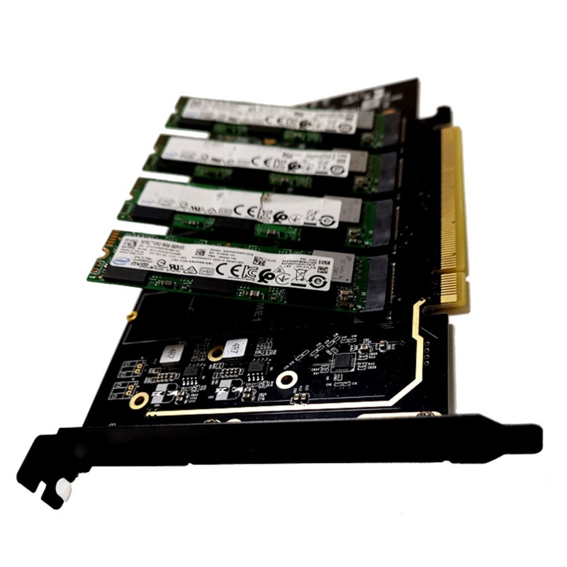 Card Mở Rộng 4 Cổng PCIE X16 Sang M.2 NVME Chất Lượng Cao