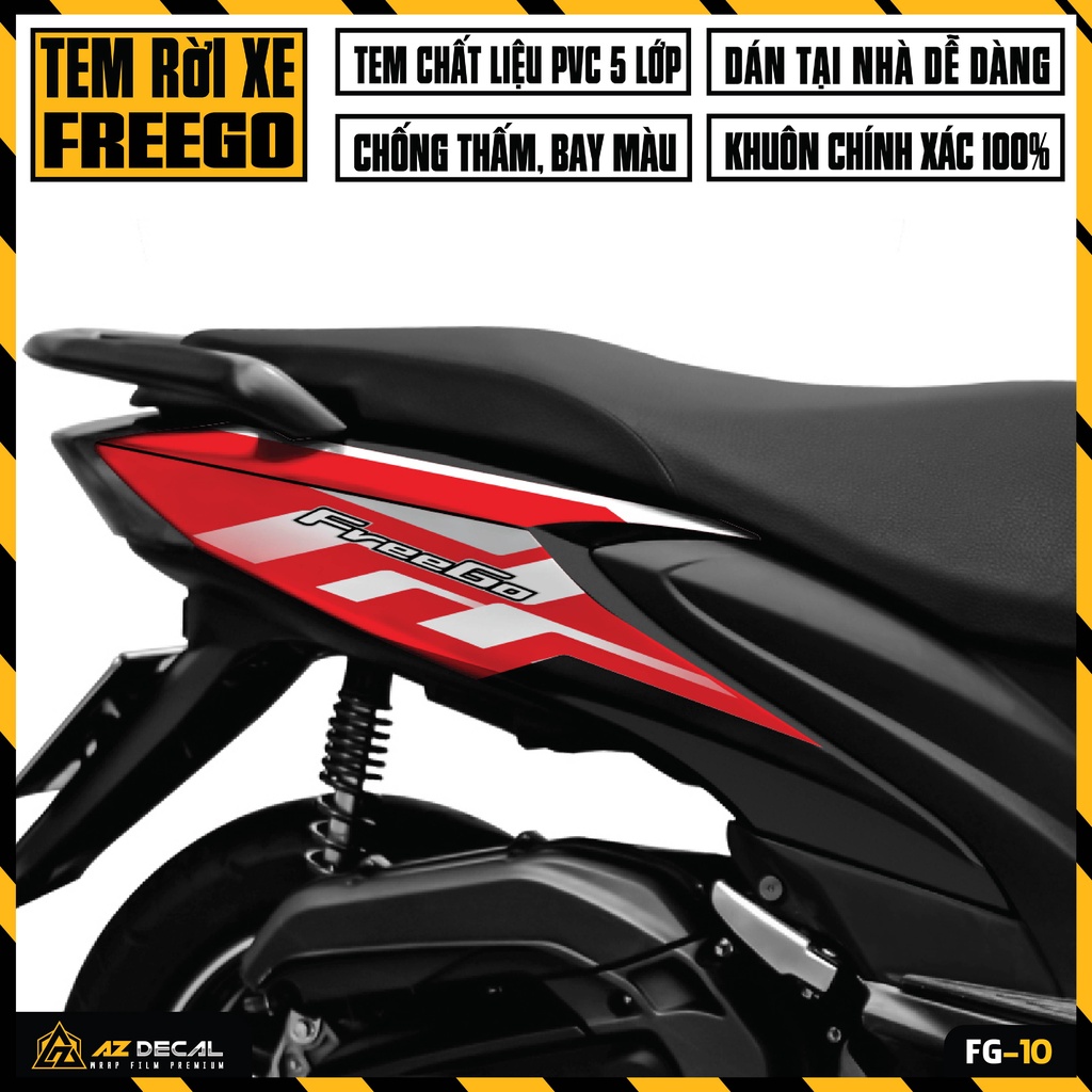 Tem Xe FreeGo Đẹp Phong Cách Thể Thao | FG-10 | Decal Chế Dán Xe FreeGo Bản Thường Và S Bản Đặc Biệt