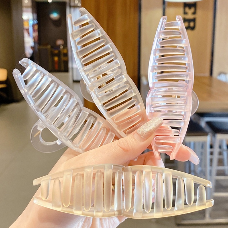 Kẹp Tóc chéo Trong Suốt Size lớn Kiểu Hàn Quốc Thời Trang 2021