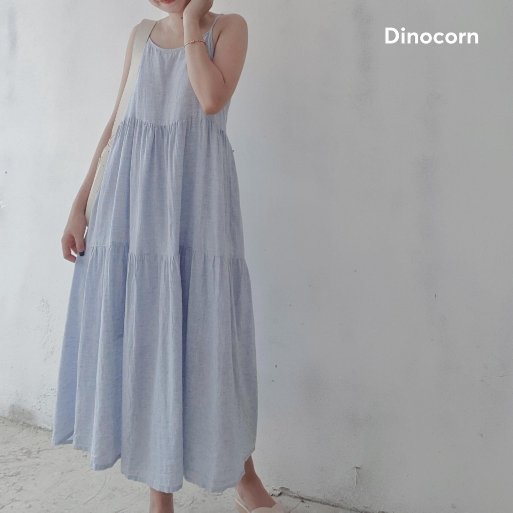 Blue Daze Midi Dress ▪︎ Váy 2 lớp, có thể điều chỉnh độ dài dây váy