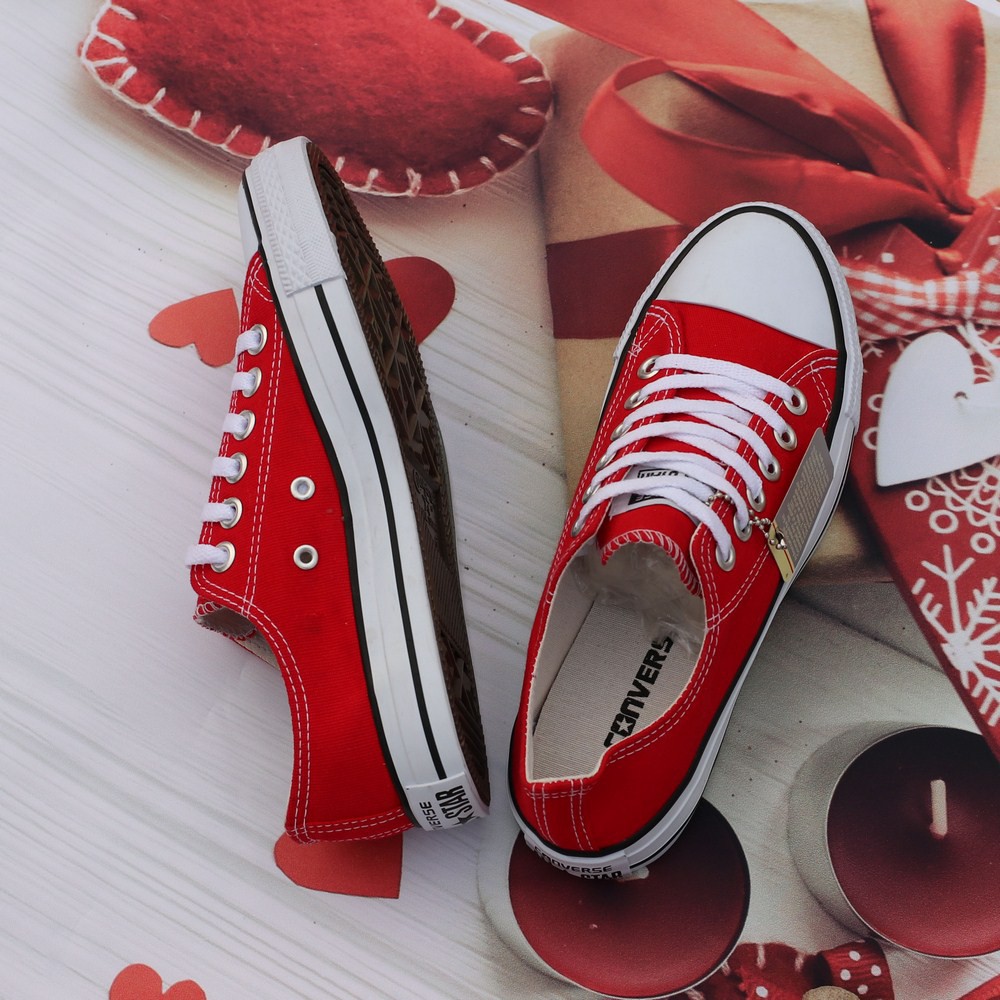 Giày CV AllStar Classic Màu Đỏ Tươi Cổ Thấp Nam