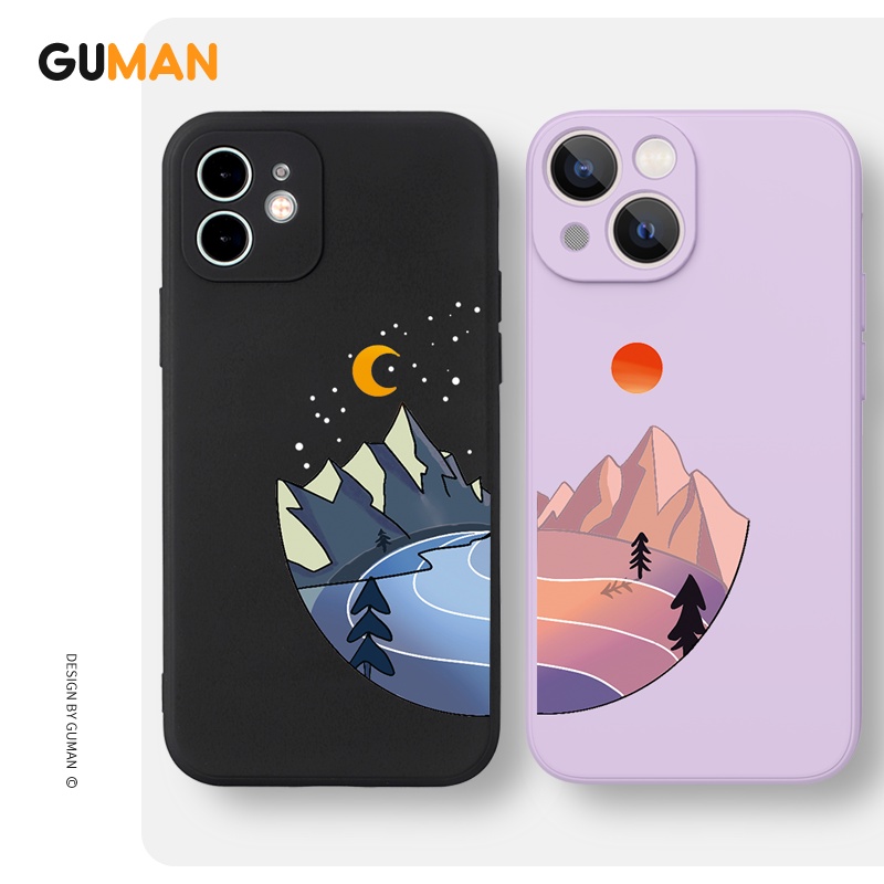 Ốp lưng GUMAN mềm chống sốc cặp đôi dễ thương đẹp cho iPhone 13 12 11 Pro Max SE 2020 X XR XS 8 7 ip 6S 6 Plus kute B222