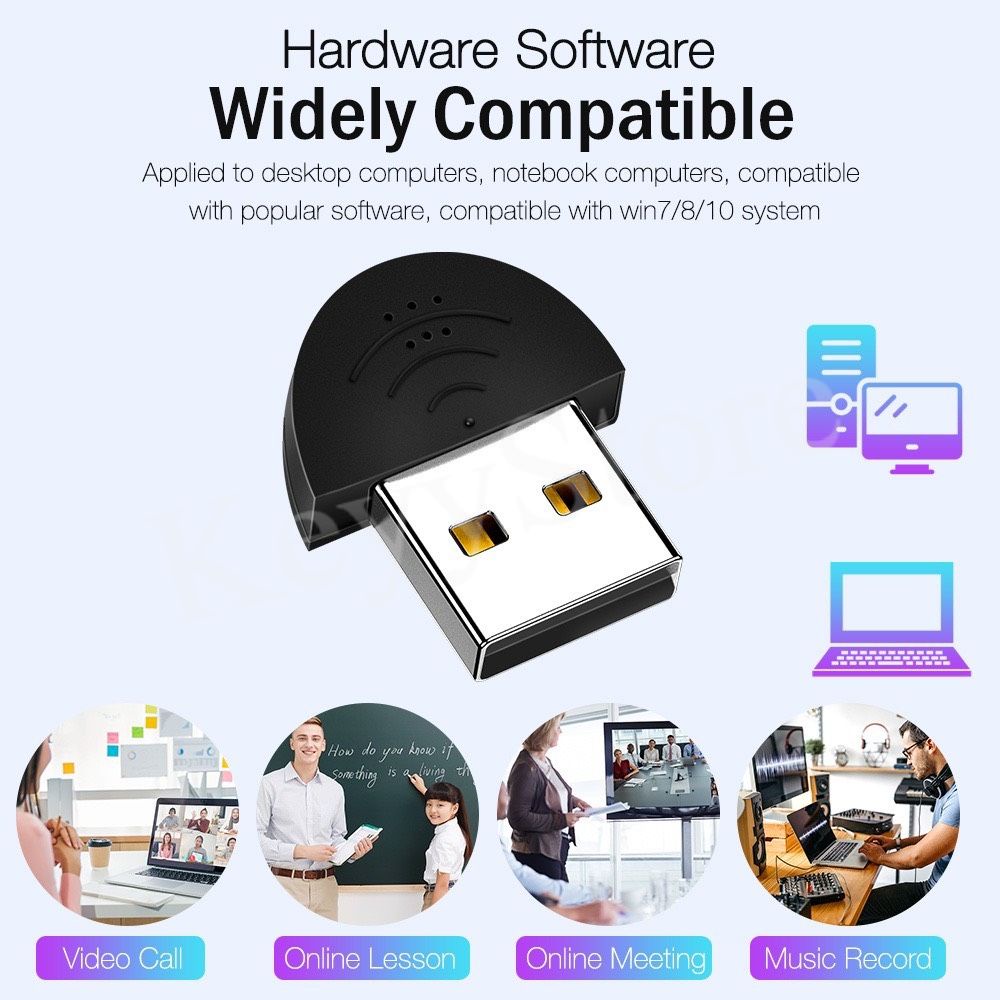 Micro USB ghi giọng nói cho máy tính laptop nhỏ tiện dụng Mini Micro Phone cổng USB 2.0 siêu nhỏ cho LapTop Máy Tính