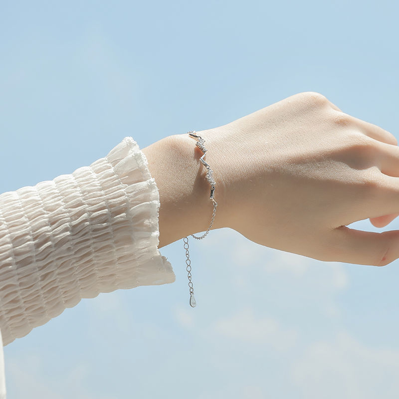 Vòng Tay Mạ Bạc 925 Thiết Kế Đơn Giản Cho Nữ