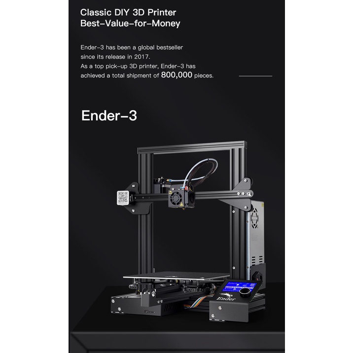 Máy in 3D Creality Ender 3 khổ in 22*22*25cm