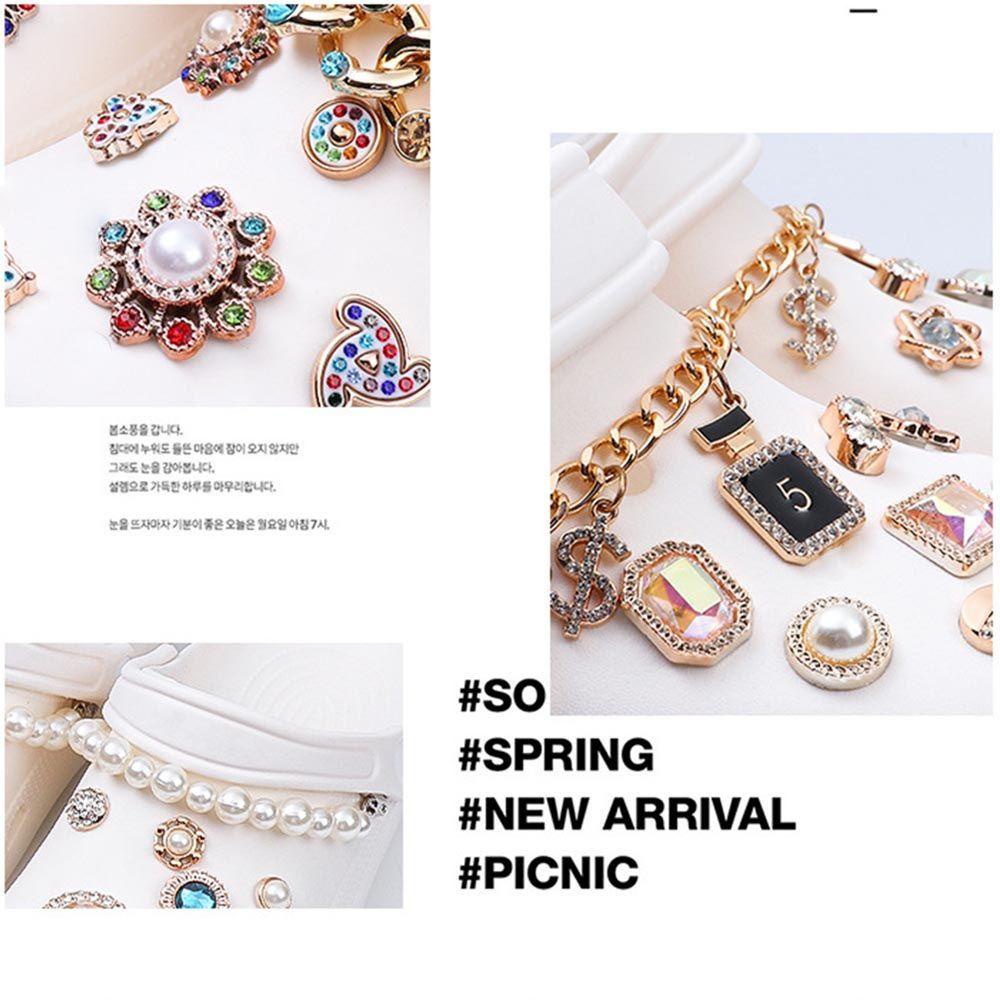 ROSE Phụ Kiện Kẹp Giày Hình Bướm Lấp Lánh Charms