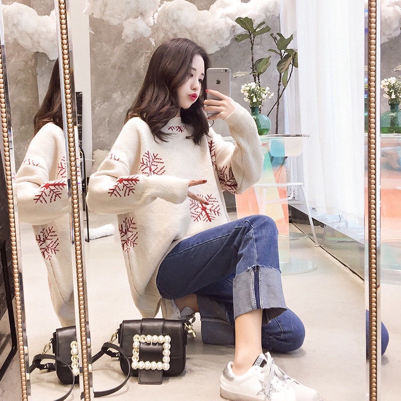 Áo len bông tuyết chơi noel hàng Quảng châu cao cấp