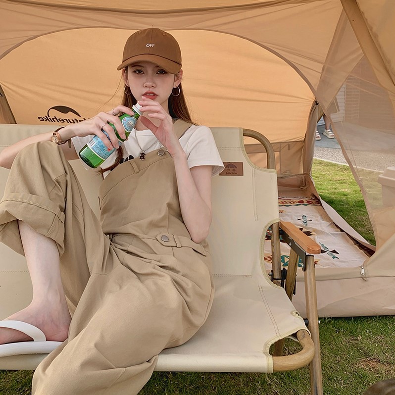 [ORDER] Quần yếm lệch vai màu nâu khaki style ulzzang Korea | BigBuy360 - bigbuy360.vn