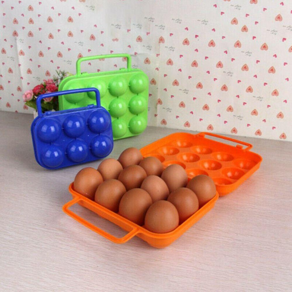 UUMIR Hộp Đựng Trứng 6 / 12 Ngăn Bằng Nhựa Có Thể Gấp Lại Dùng Đi Cắm Trại Ngoài Trời