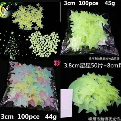 Gói sao dạ quang phát sáng đủ màu