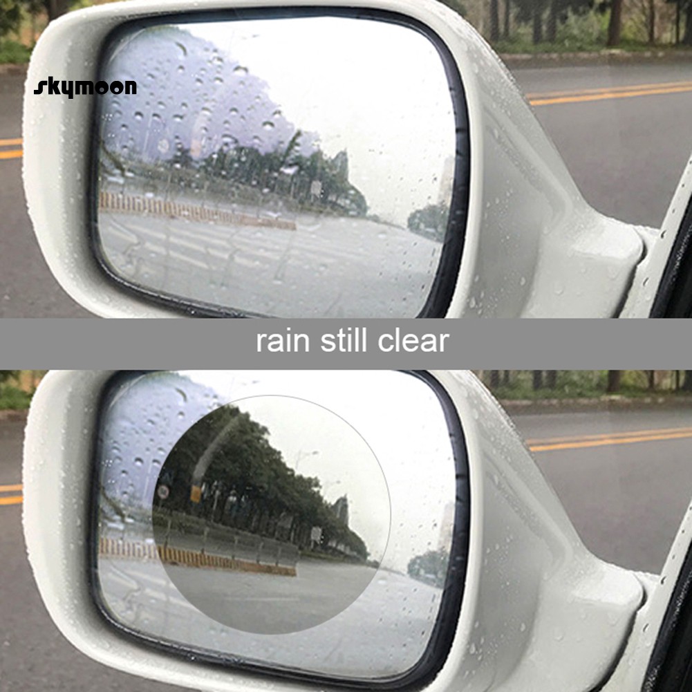 Bộ 2 miếng dán hình tròn chống nước và chống sương cho kính chiếu hậu xe hơi