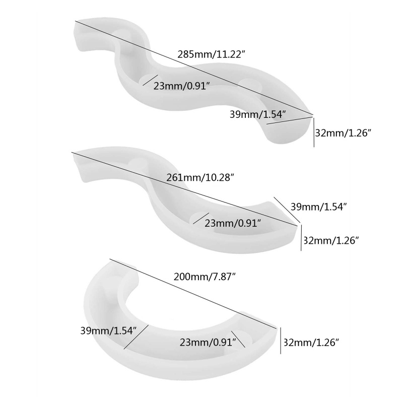 Khuôn Silicone Hình Chữ C Làm Giá Đỡ Đèn Cầy