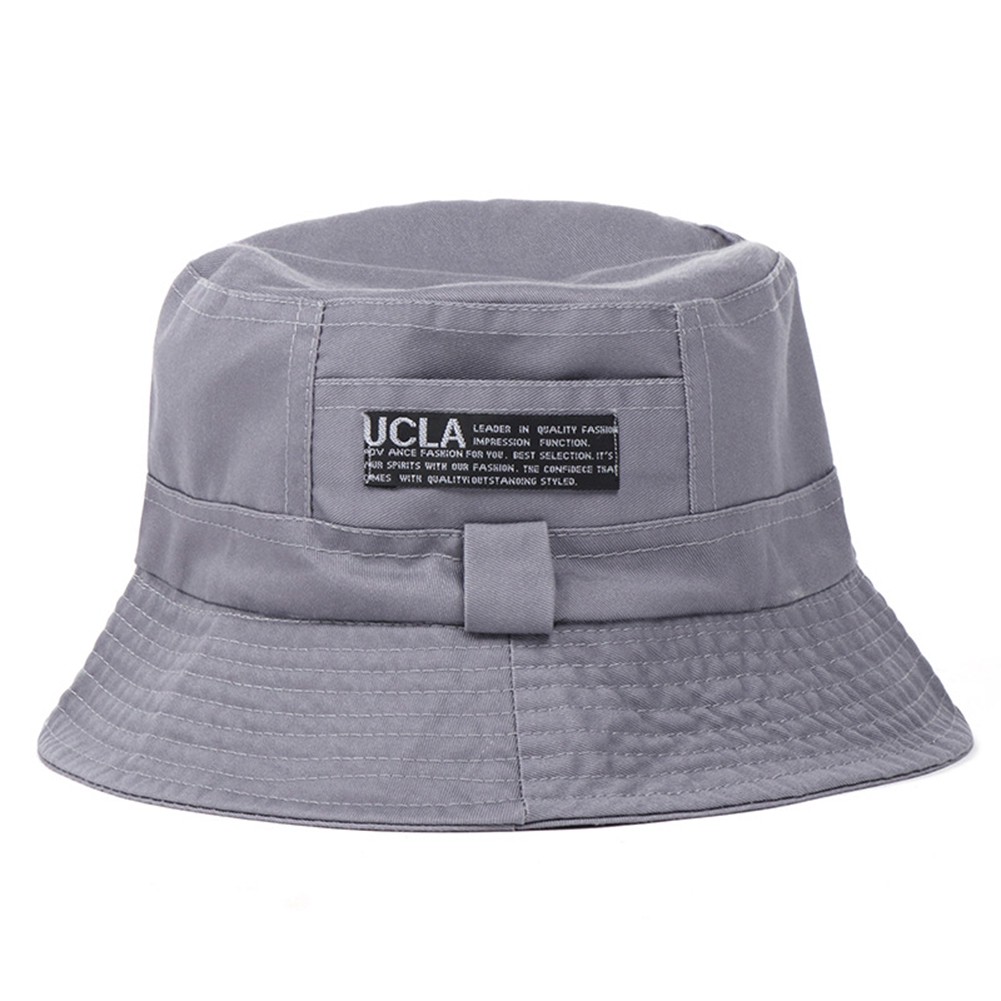 Nón Bucket chất liệu canvas họa tiết chữ thời trang mùa hè cho nam và nữ
