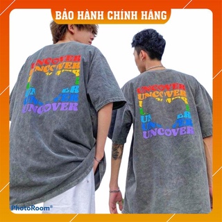 Áo thun UNCOVER 7 màu áo thun wash tee Xám full tag nam nữ