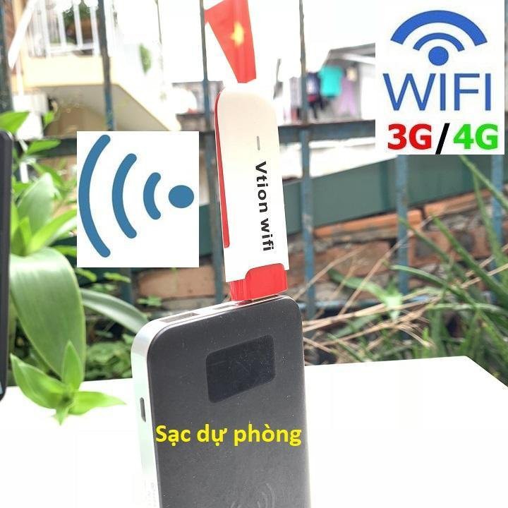 Usb Phát Wifi 3G 4G Vition Chỉ Cắm Vào Nguồn Điện Là Lướt Mạng Tẹt Ga