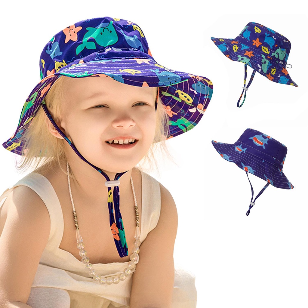 Mũ Rộng Vành UPF 50 + Chống Nắng Bảo Vệ Cho Bé