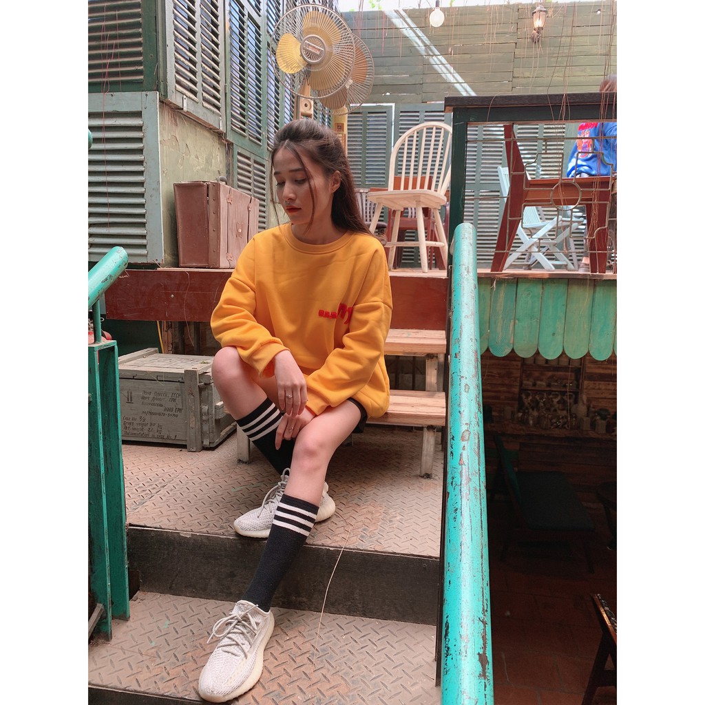 [HD35] Áo Sweater Nỉ Bông Ulzzang Nữ Form Rộng Tay Bồng Kiểu Dáng Hàn Quốc - Liti shop