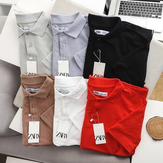 Áo thun có cổ polo zara basic man 2021
