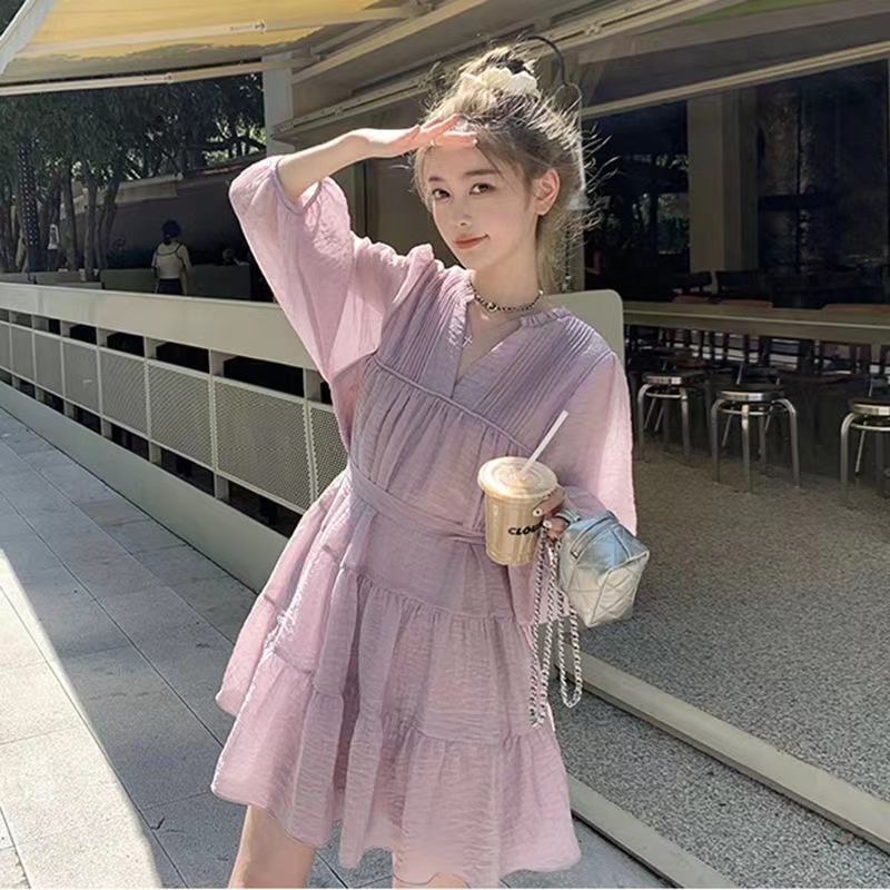 Đầm nữ BH tay phồng phong cách thời trang Pháp cá tính