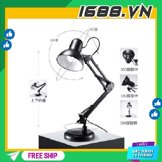 Đèn học chống cận, đèn học gập có đế kẹp bàn cao cấp