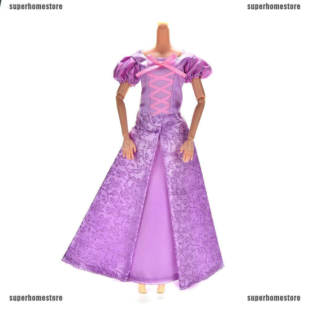 1 Đầm Công Chúa Màu Tím Cho Búp Bê Barbie