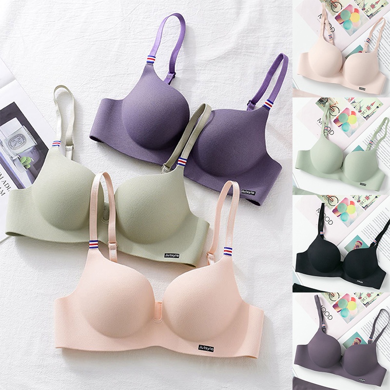 Sutiã Push Up Sem Costura Estilo Britânico Seda Fria MM