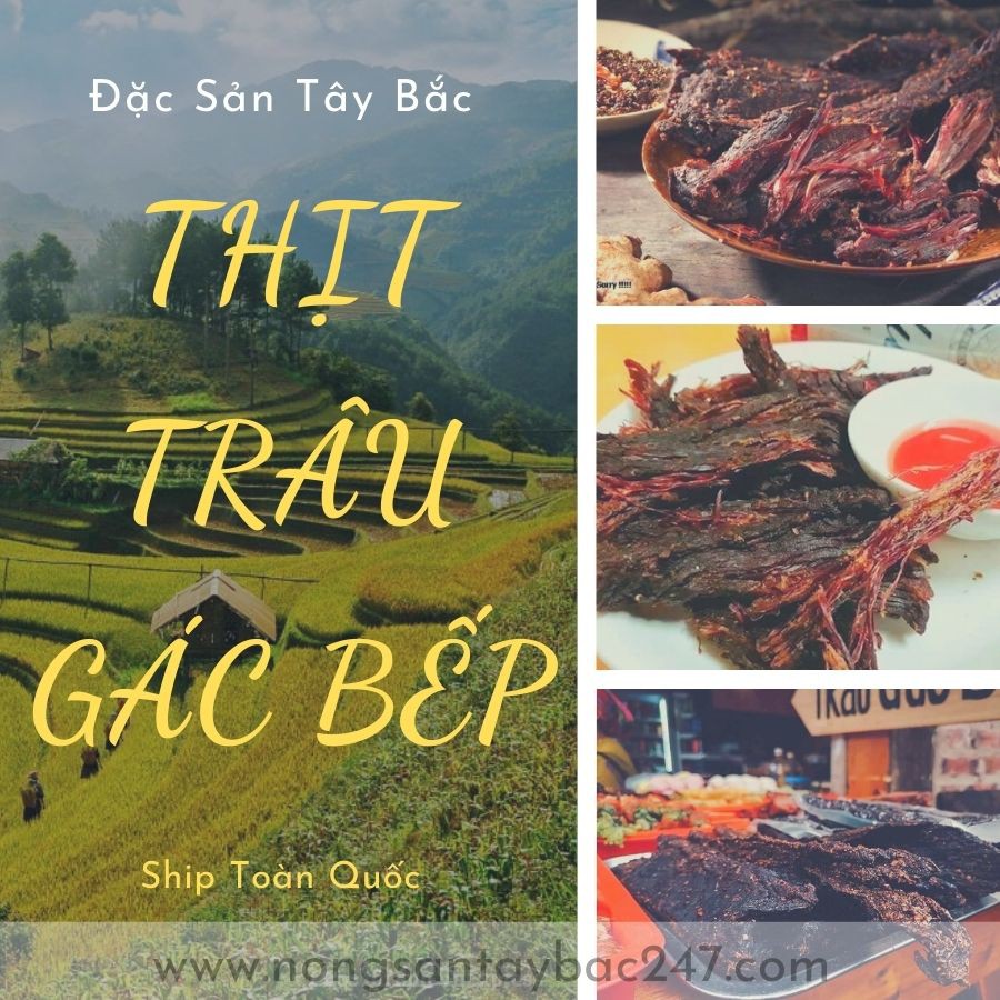 Thịt trâu gác bếp - đặc sản Tây Bắc - Tặng kèm chẳm chéo