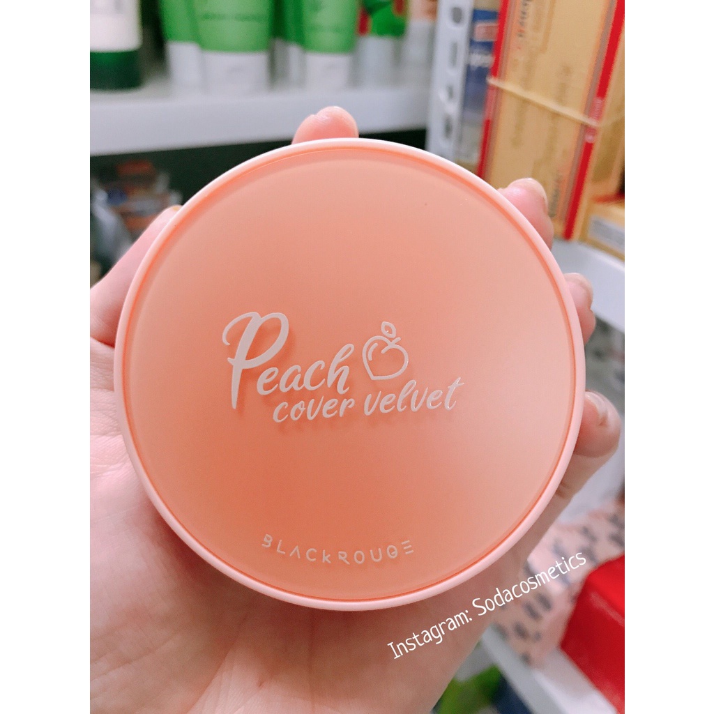 PHẤN NƯỚC TRÁI ĐÀO BLACK ROUGE PEACH COVER VELVET CUSHION