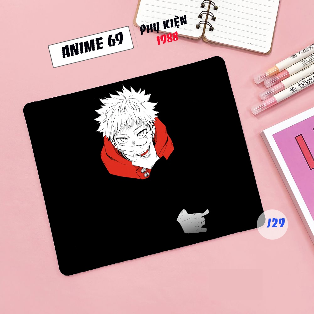 Mẫu mới 2023 - Lót chuột - Chú Thuật Hồi Chiến- Jujutsu Kaisen  khổ 21x26x03 bo viền nhiễu mẫu